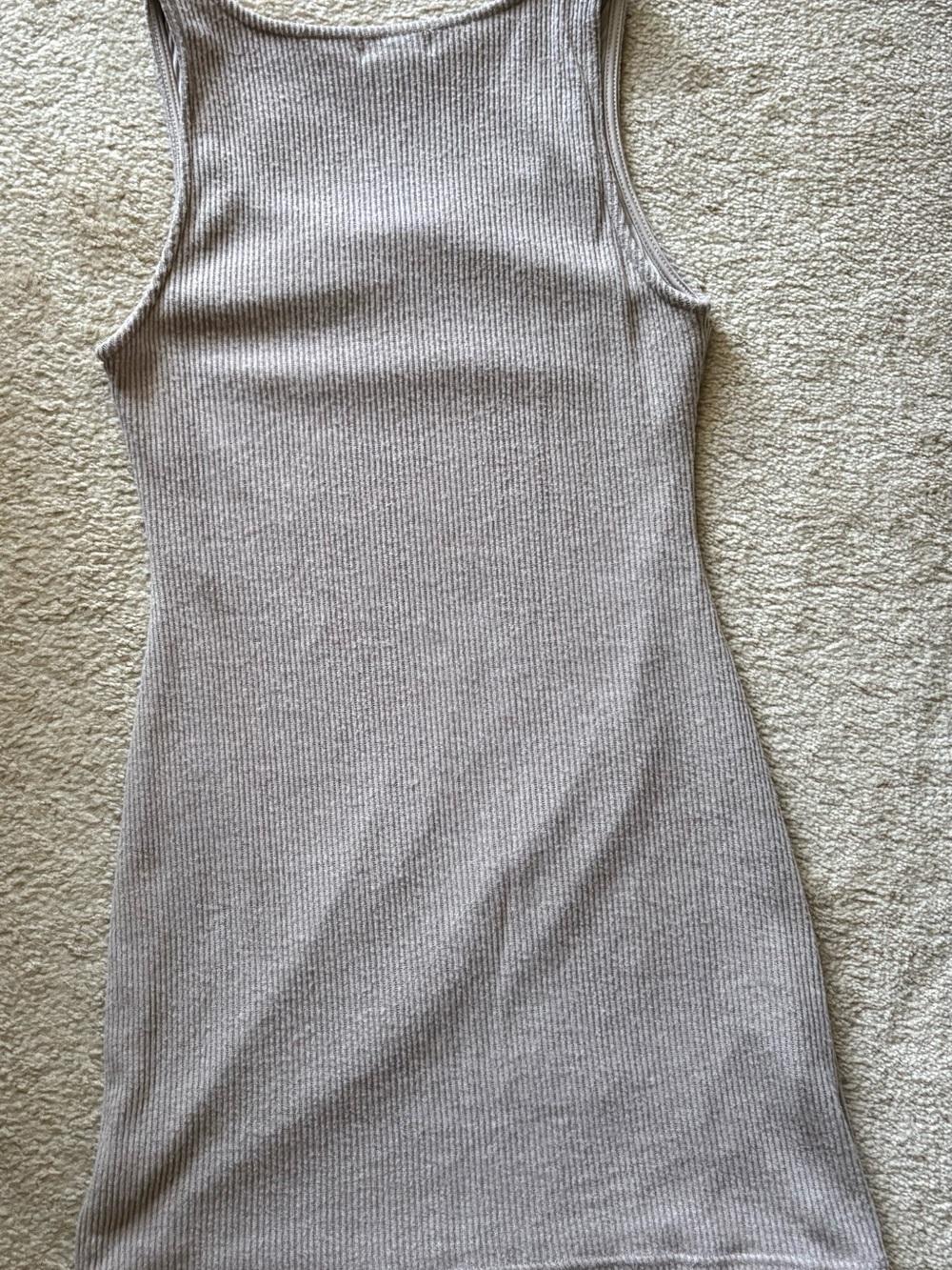 Taupe Ribbed Mini Dress - Picture 3 of 3